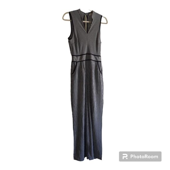 Monteau Striped Keyhole Sailor Jumpsuit - Picture 1 of 6
